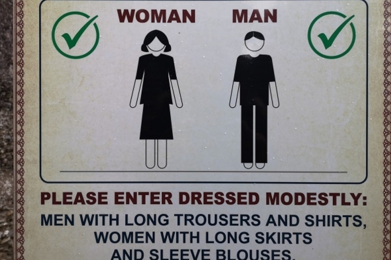 Dress code to the house of God